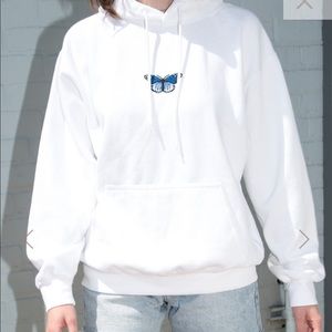 ISO — Brandy White Butterfly Sweatshirt